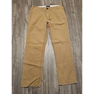 American Eagle Khaki Pants Mens 32x30* Measured Relaxed Straight Casual Preppy